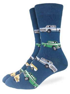 Men's Good Luck Sock Crew Socks | Classic Trucks Socks | NWT